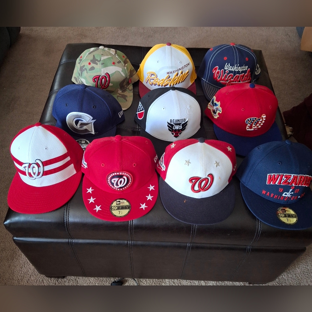 New Era Washington Snapback Cap - White, Yellow, Burgundy